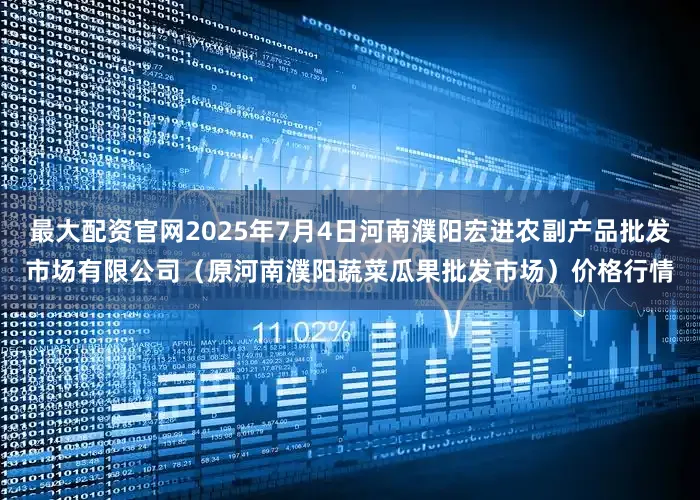 最大配资官网2025年7月4日河南濮阳宏进农副产品批发市场有限公司(原河南濮阳蔬菜瓜果批发市场)价格行情